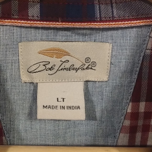 Bob Timberlake plaid button down shirt size large Tall - Picture 3 of 5